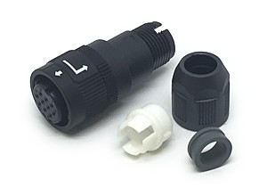 プッシュオン・バヨネットロック小型防水丸形コネクタ HR34B