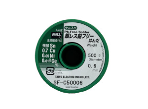 SF-C50006 銀ﾚｽ鉛ﾌﾘｰはんだ500g φ0.6